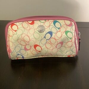Coach multicolor makeup bag. New w/o tags.